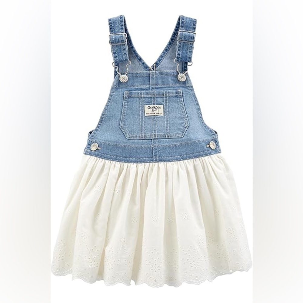 OshKosh B'gosh Blue and White Overalls
